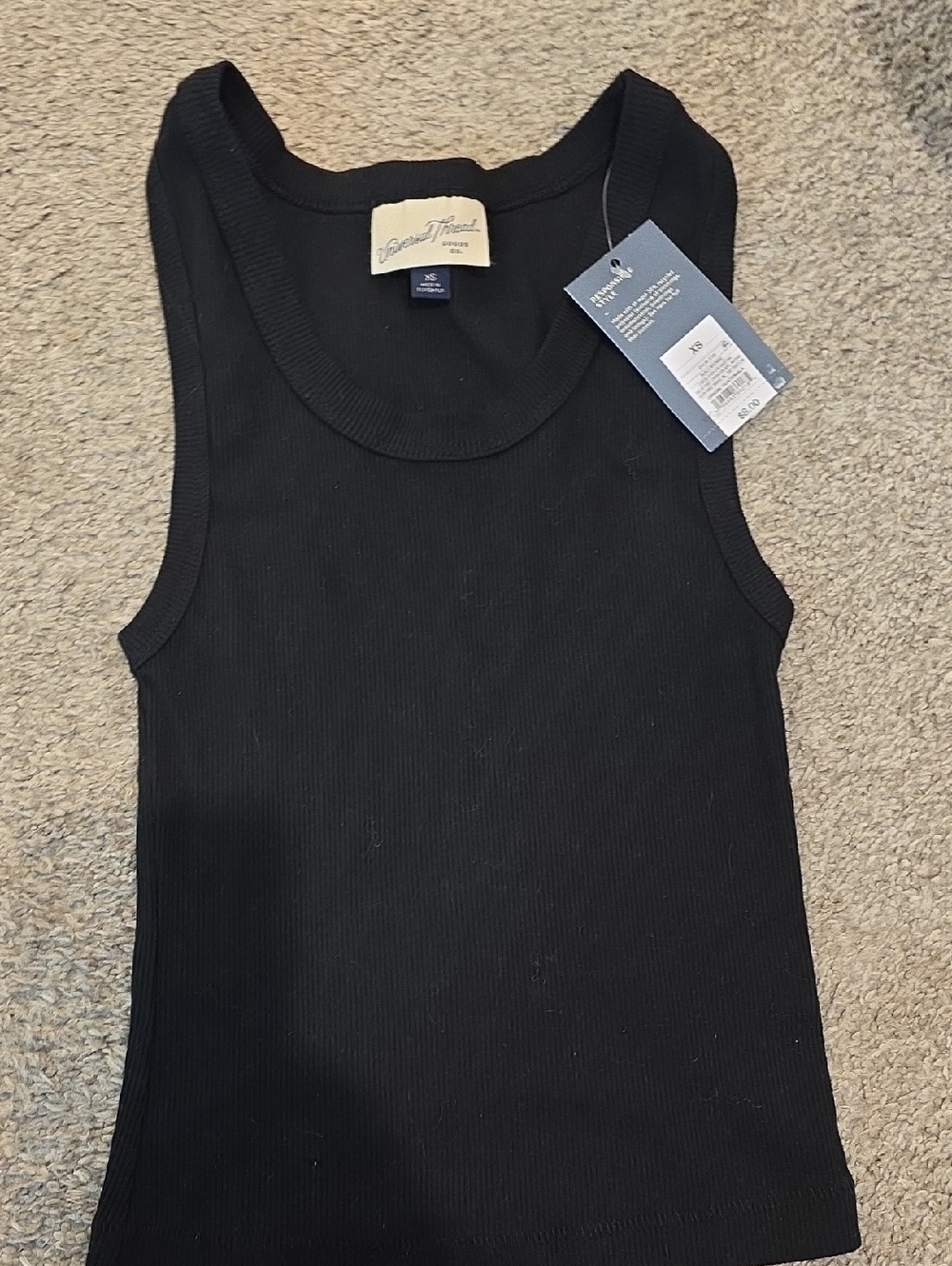 Universal Thread Black Ribbed Tank Top